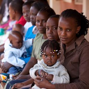 women and children sitting