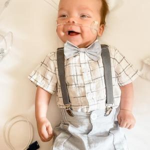 Cameron all dressed up with a bow tie.