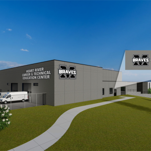 A rendering of the career and technical education center