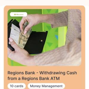 A person withdrawing cash from an ATM