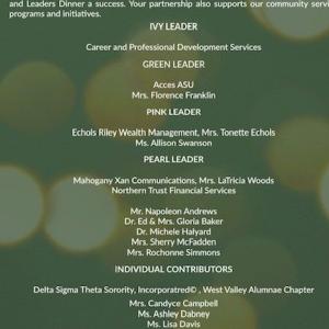 Black Professionals and Leaders Dinner Sponsors