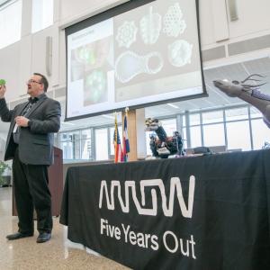 Frank Piotrowski introduces students to Belle's Dragon 