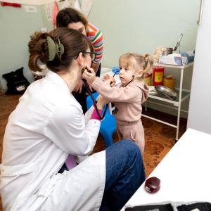 Ukrainian NGO Charity Fund Modern Village and Town, with the support of Direct Relief, provided medical consultations to kids in need of care in Kirovohrad, Ukraine. Specialists examined and consulted with 250 children from newborn to 18 years old, free of charge. (Photo courtesy of Charity Fund Modern Village and Town)