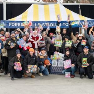 AEG's Forest Hills Stadium hosted its annual holiday toy drive. (Photo: Toby Tenenbaum)