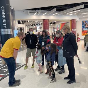 Rockwell’s Andrew Pegher greets participants. 