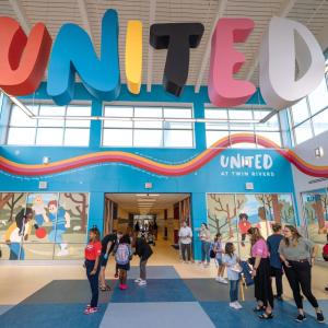 people in a gymnasium