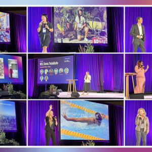 A collage of presentations that took place at the 2024 WELL Conference