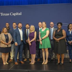 A group of people standing together