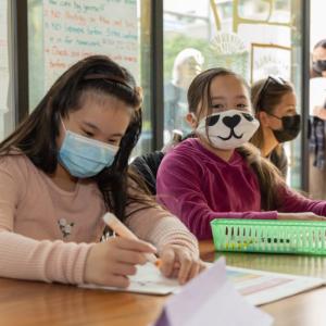 Students developing their writing skills through 826 Valencia. Photo by Malcolm Eaton