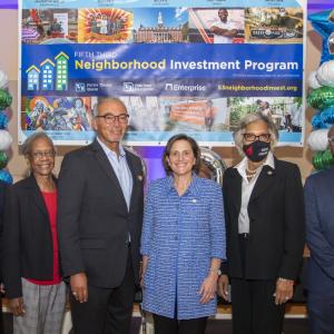 Group of people at Columbus Neighborhood Investment Program announcement