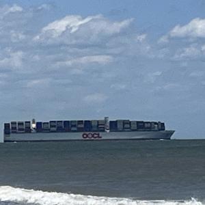 Shipping Containers Crossing Ocean Before