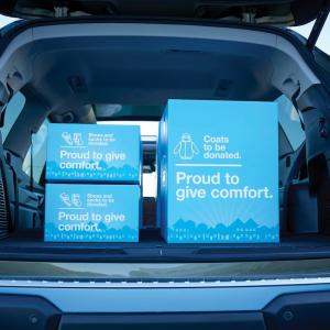 boxes in back of car