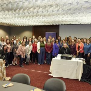 A large group of people at an event