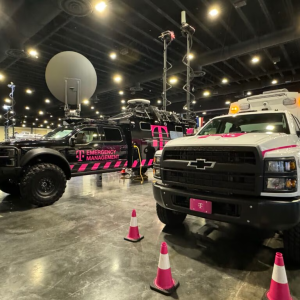 T-Mobile vehicles inside