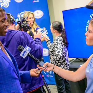 Someone being interviewed