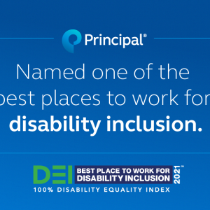 Principal Named one of the best places to work for disability inclusion.