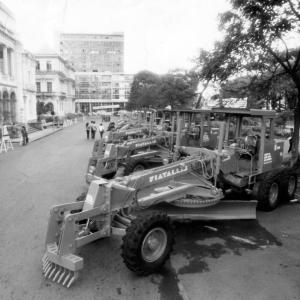 old photo of construction equipment