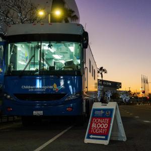 LA Kings and Children's Hospital LA's mobile blood drive held at Crypto.com Arena.