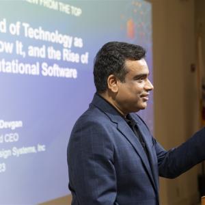 Dr. Anirudh Devgan, president and CEO of Cadence speaking