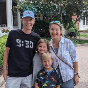 Greta Lundeberg with her family