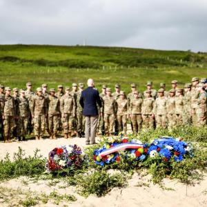 A person stood in front of a a group of people