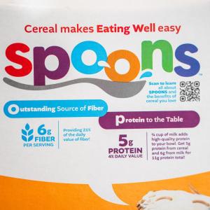 Close Up of SPOONS on back of Frosted Mini Wheats