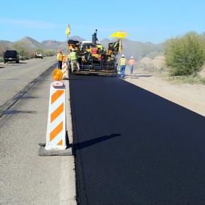 road getting newly paved