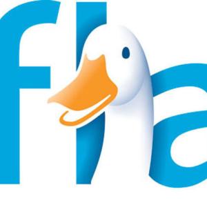 Aflac logo with the Aflac Duck.