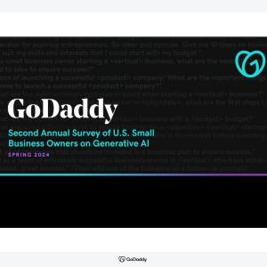 GoDaddy Second Annual Survey of US Small Business Owners and Generative AI.