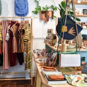 Inside a small retail shop