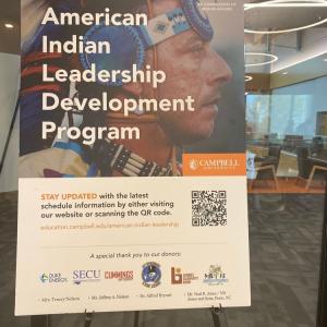 A poster "American Indian Leadership Development Program."