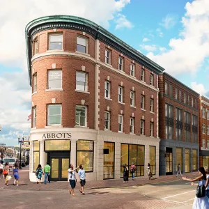 Exterior of the Abbots building