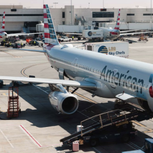 An aeroplane stationary 