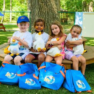 Children with Aflac Ducks.