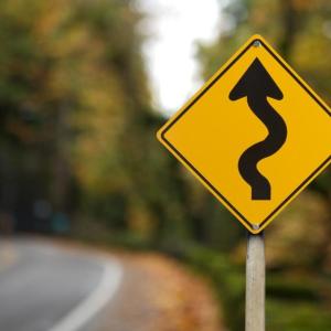 Curve in the road sign