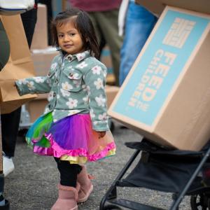 Child walking in street