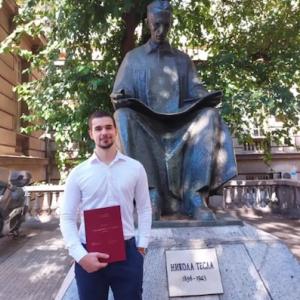 Aleksandar Stancov shown at his college graduation.