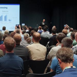 Spectators shown at Alessandro's presentation.