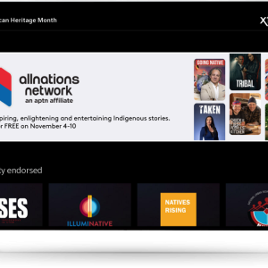 Television displaying allnations networks 