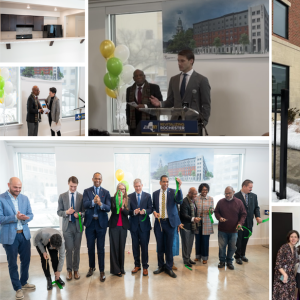 Photo collage of the grand opening of Alta Vista.