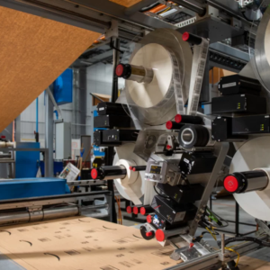 Amazon mailer being produced in the McDonough, Georgia mailer facility