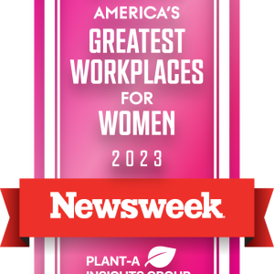America;s greatest workplaces for women 2023 Newsweek Badge