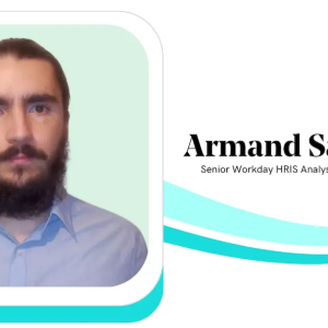 Armand Sadovschi, Senior Workday, HRIS Analyst based out of Romania.