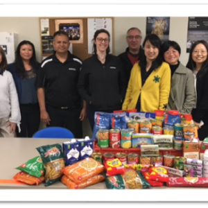 Arrow employees donated food in Sydney Australia