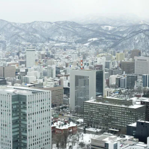 Skyline view of Sapporo City