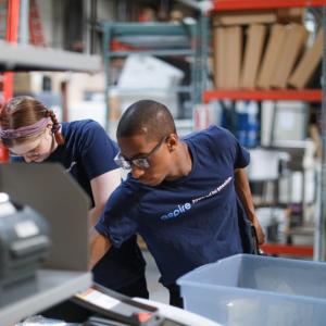 Aspire trainees get hands-on experience in a simulated warehouse environment