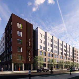 Artists rendering of the Atlanta Civic Center Senior Housing.