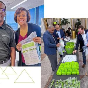 collage of volunteers