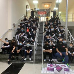 Employees in Baku, Azerbaijan were able to provide in-person education to local students for their global month of service project.