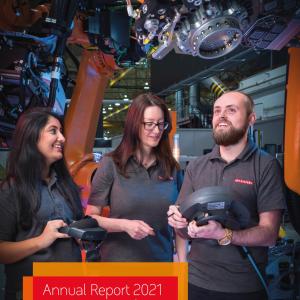 people working with the text "Annual Report 2021 BAE Systems plc"
